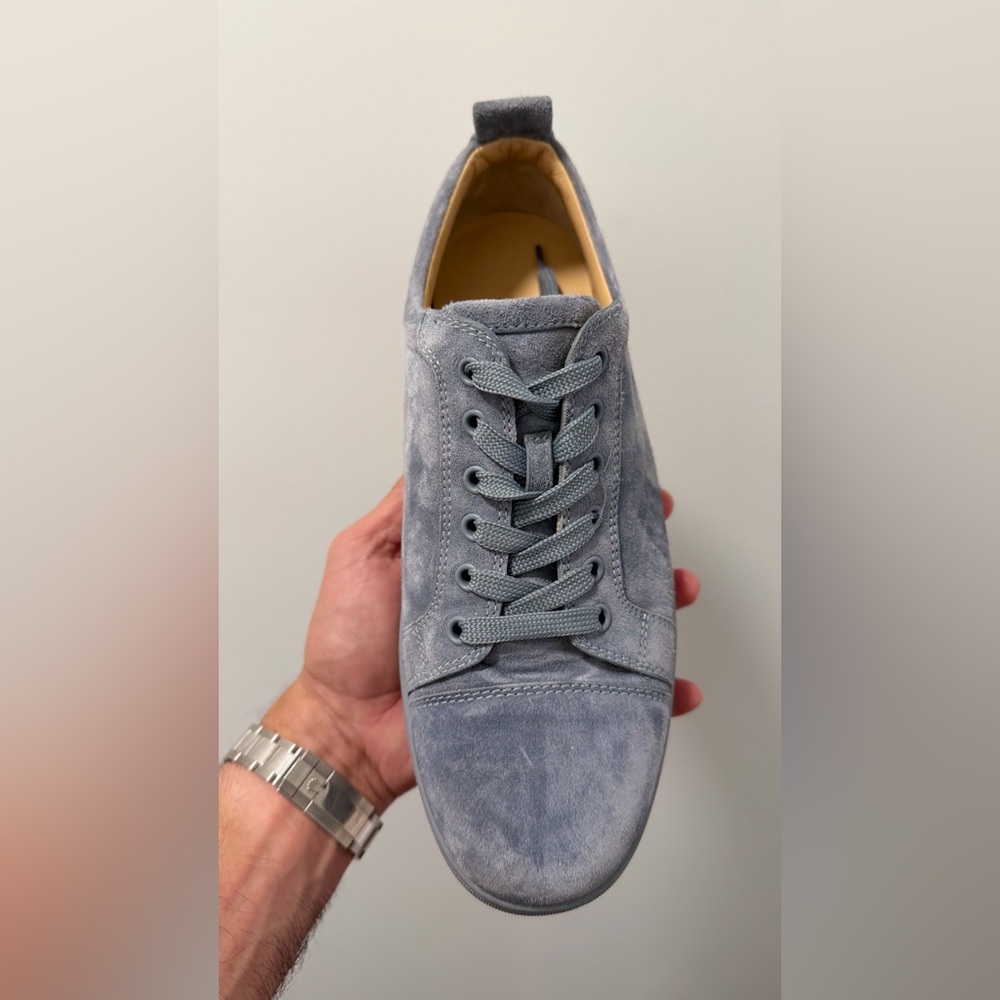 Christian Louboutin Blue Suede Sneakers
